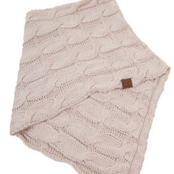 C.C 3pc Knit Warm Pom Beanie Gloves Scarves Set main image 4